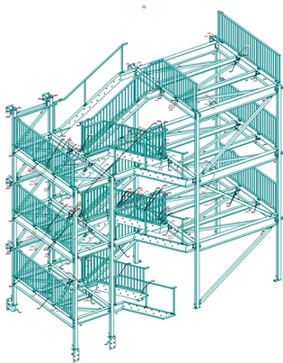 BARAN SAS - Escaliers métallique CAMPUS TR2 PESSAC